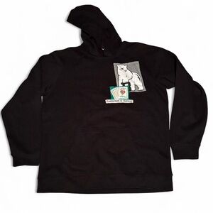 Black Patch Polar bear with custom patch work Hoodie